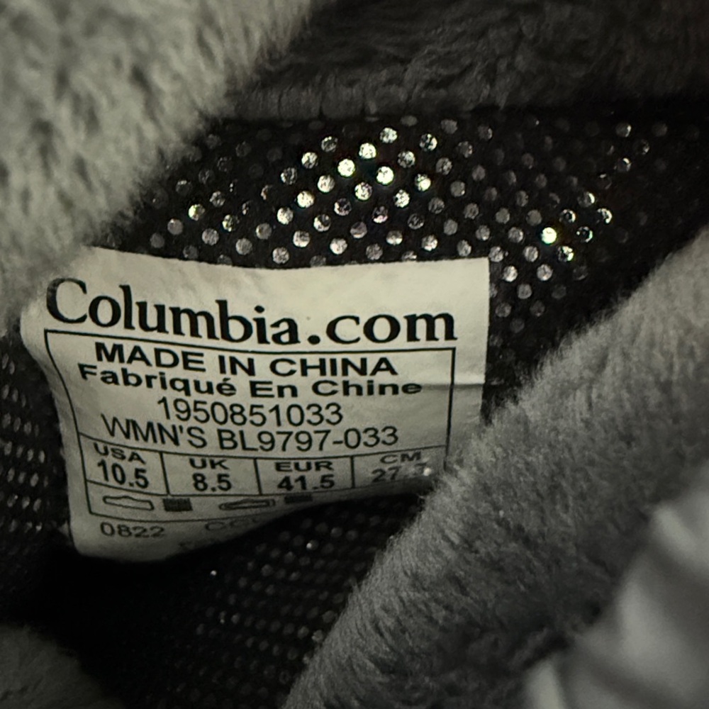 Columbia Gray Waterproof Winter Boots size 10.5 - Picture 5 of 6